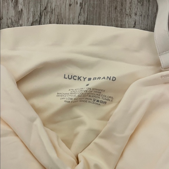 Lucky Brand Bralette Trio in Black, Cream, and Pink - Picture 3 of 5